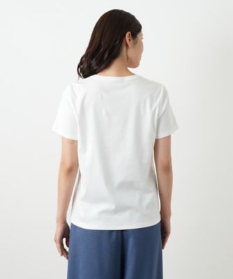 スパンコール刺繍カットソー【Leilian WHITE