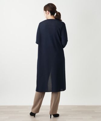 leilian ベージュ ロングカーディガン Lサイズ タグ付き新品 ロングカーディガン【Leilian WHITE LABEL
