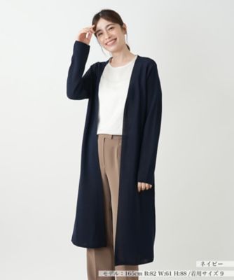 ＜Leilian (Women)＞ロングカーディガン【Ｌｅｉｌｉａｎ　ＷＨＩＴＥ　ＬＡＢＥＬ】