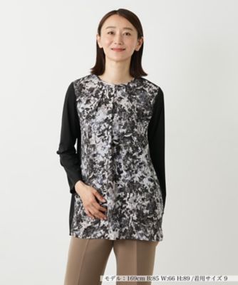 ＜Leilian (Women)＞切替タックブラウス【Ｌｅｉｌｉａｎ　ＷＨＩＴＥ　ＬＡＢＥＬ】
