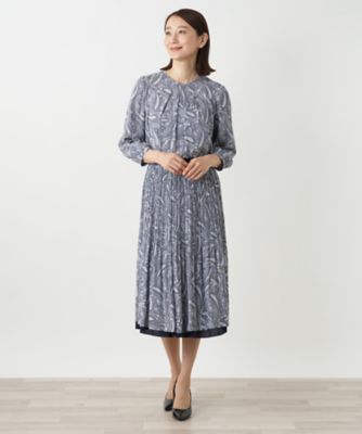 【新品】定価47,300円　レリアン　リバーシブルスカート　ネイビー　13＋ 新品】定価47,300円 レリアン リバーシブルスカート ネイビー