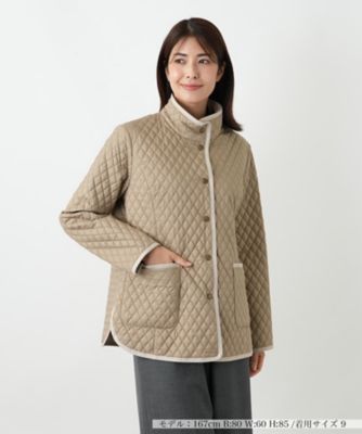 【送料無料】Leilian (Women)/レリアン 中わたキルティングジャケット 85チャイロ コート・ジャケット【三越伊勢丹/公式】