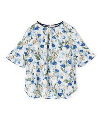 ＜Leilian (Women)＞フラワー柄スモックブラウス【Ｌｅｉｌｉａｎ　ＷＨＩＴＥ　ＬＡＢＥＬ】