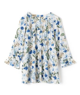 ＜Leilian (Women)＞フラワー柄チュニックブラウス【Ｌｅｉｌｉａｎ　ＷＨＩＴＥ　ＬＡＢＥＬ】