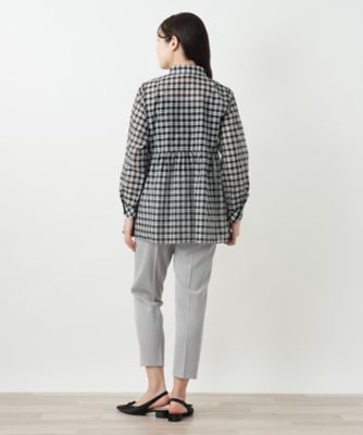 チェックブラウス【Ｌｅｉｌｉａｎ　ＷＨＩＴＥ　ＬＡＢＥＬ】