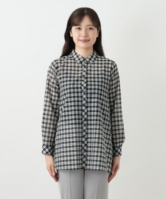 チェックブラウス【Ｌｅｉｌｉａｎ　ＷＨＩＴＥ　ＬＡＢＥＬ】