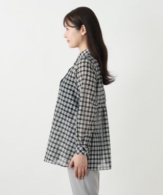 チェックブラウス【Ｌｅｉｌｉａｎ　ＷＨＩＴＥ　ＬＡＢＥＬ】