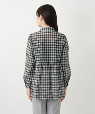 チェックブラウス【Ｌｅｉｌｉａｎ　ＷＨＩＴＥ　ＬＡＢＥＬ】