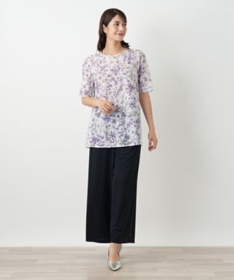 バーレッタ　レリアン　フラワー柄ブラウス13＋ フラワー柄ブラウス【Leilian WHITE LABEL