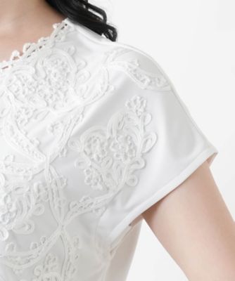 レース刺繍カットソー