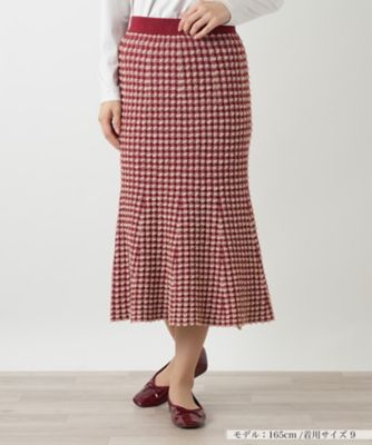 ＜BOURGE (Women)＞チェックマーメイドスカート