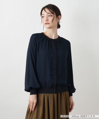 ＜BOURGE (Women)＞【店舗人気】異素材切り替えカーディガン