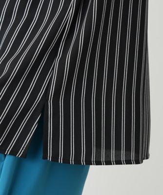 【店舗人気】ストライプ切替ブラウス