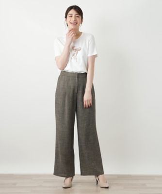 新品【Leilian レリアン】ツイード ガウチョパンツ ワイドパンツ 17＋ ガウチョパンツ | Leilian (Women)/レリアン | 三越伊勢丹