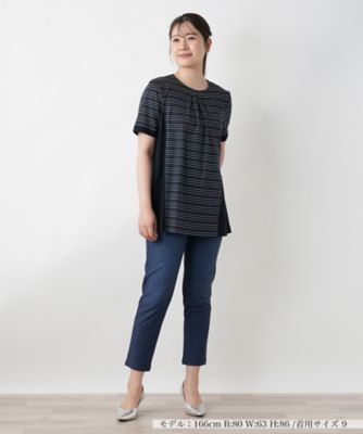 ボーダー切替ブラウス【Ｌｅｉｌｉａｎ　ＷＨＩＴＥ　ＬＡＢＥＬ】