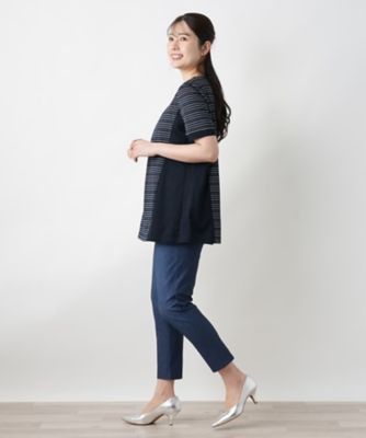 ボーダー切替ブラウス【Ｌｅｉｌｉａｎ　ＷＨＩＴＥ　ＬＡＢＥＬ】