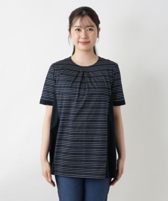 ボーダー切替ブラウス【Ｌｅｉｌｉａｎ　ＷＨＩＴＥ　ＬＡＢＥＬ】