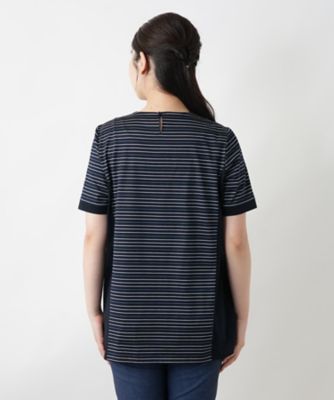 ボーダー切替ブラウス【Ｌｅｉｌｉａｎ　ＷＨＩＴＥ　ＬＡＢＥＬ】