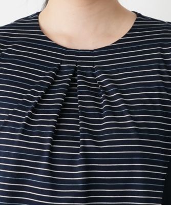 ボーダー切替ブラウス【Ｌｅｉｌｉａｎ　ＷＨＩＴＥ　ＬＡＢＥＬ】