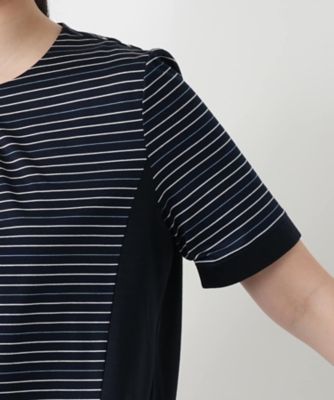 ボーダー切替ブラウス【Ｌｅｉｌｉａｎ　ＷＨＩＴＥ　ＬＡＢＥＬ】