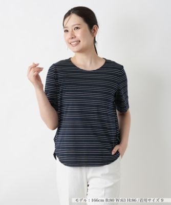 ＜Leilian (Women)＞ボーダーＴシャツ【Ｌｅｉｌｉａｎ　ＷＨＩＴＥ　ＬＡＢＥＬ】
