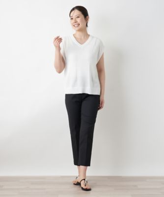Ｖネックニットベスト【Ｌｅｉｌｉａｎ　ＷＨＩＴＥ　ＬＡＢＥＬ】