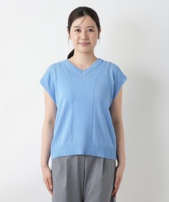 Ｖネックニットベスト【Ｌｅｉｌｉａｎ　ＷＨＩＴＥ　ＬＡＢＥＬ】