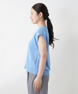 Ｖネックニットベスト【Ｌｅｉｌｉａｎ　ＷＨＩＴＥ　ＬＡＢＥＬ】