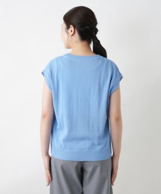 Ｖネックニットベスト【Ｌｅｉｌｉａｎ　ＷＨＩＴＥ　ＬＡＢＥＬ】