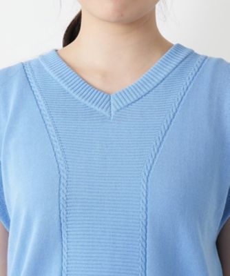 Ｖネックニットベスト【Ｌｅｉｌｉａｎ　ＷＨＩＴＥ　ＬＡＢＥＬ】