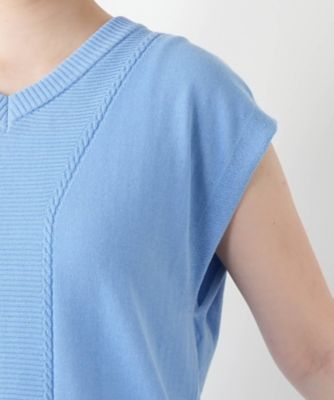 Ｖネックニットベスト【Ｌｅｉｌｉａｎ　ＷＨＩＴＥ　ＬＡＢＥＬ】