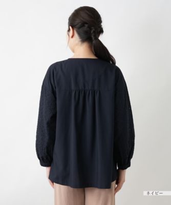 レース切替ノーカラージャケット【Ｌｅｉｌｉａｎ　ＷＨＩＴＥ　ＬＡＢＥＬ】