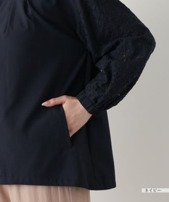 レース切替ノーカラージャケット【Ｌｅｉｌｉａｎ　ＷＨＩＴＥ　ＬＡＢＥＬ】