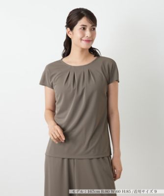 Leilian / レリアン タックカットソー【Leilian WHITE LABEL】 タックカットソー【Leilian WHITE LABEL