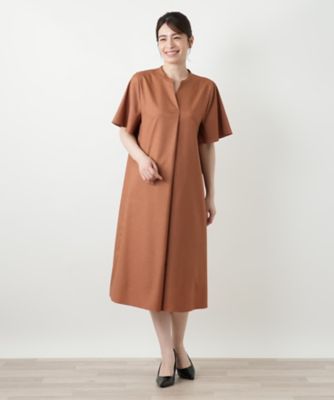 スキッパーフレアワンピース【Leilian WHITE