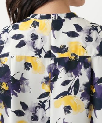 プリントタックブラウス【Leilian WHITE LABEL 