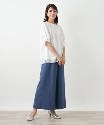 Leilian / レリアン 【店舗人気】プリントクルーネックブラウス クルーネックブラウス【Leilian WHITE LABEL