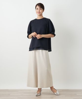 クルーネックブラウス【Leilian WHITE LABEL