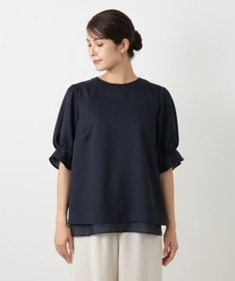 クルーネックブラウス【Leilian WHITE LABEL
