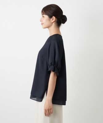 クルーネックブラウス【Leilian WHITE LABEL