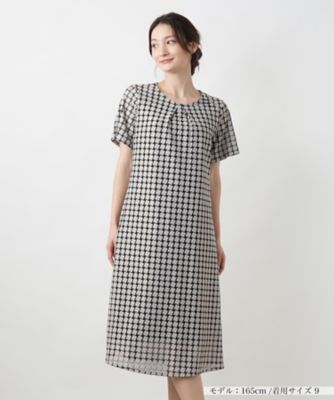 ＜Leilian (Women)＞幾何学柄ワンピース