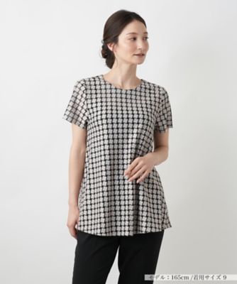 ＜Leilian (Women)＞幾何学柄ブラウス