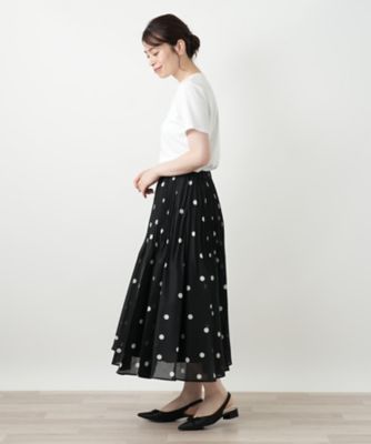 ドットプリーツスカート | Leilian (Women)/レリアン | 三越