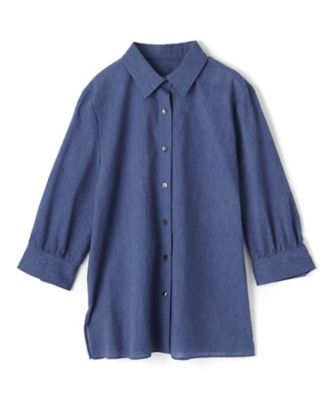 Leilian (Women)/レリアン 七分袖ブラウス【Ｌｅｉｌｉａｎ　ＷＨＩＴＥ　ＬＡＢＥＬ】