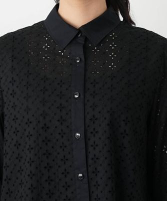 カットワーク七分袖ブラウス【Ｌｅｉｌｉａｎ　ＷＨＩＴＥ　ＬＡＢＥＬ】
