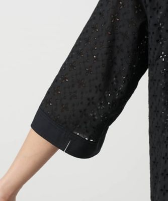 カットワーク七分袖ブラウス【Ｌｅｉｌｉａｎ　ＷＨＩＴＥ　ＬＡＢＥＬ】