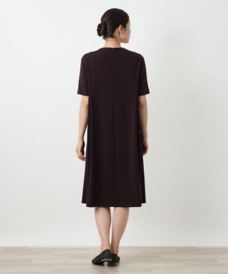新品試着のみ⭐︎レリアン　フレアワンピース Vネック 六部袖 Vネックフレアワンピース【Leilian WHITE LABEL】|レリアン