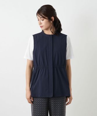 21SS 定価5万　レリアン　Leilian CINZIACALDIリネンベスト 21SS 定価5万 レリアン Leilian CINZIACALDIリネンベスト