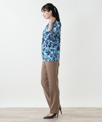 花柄プリントカットソー【Leilian WHITE LABEL