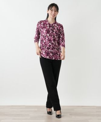 花柄プリントカットソー【Leilian WHITE LABEL